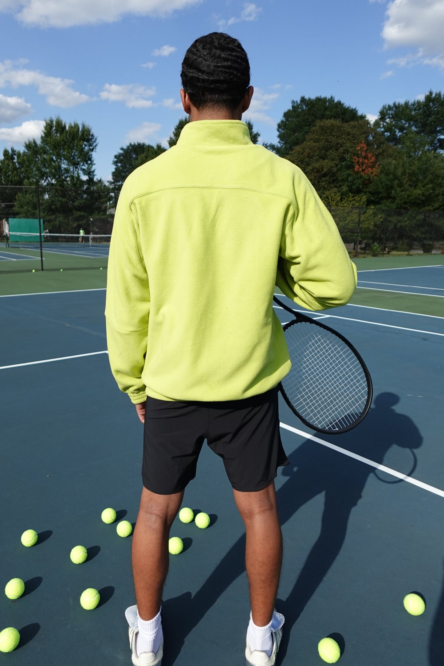 Lime Green Tennis Fleece Zip-up Jacket