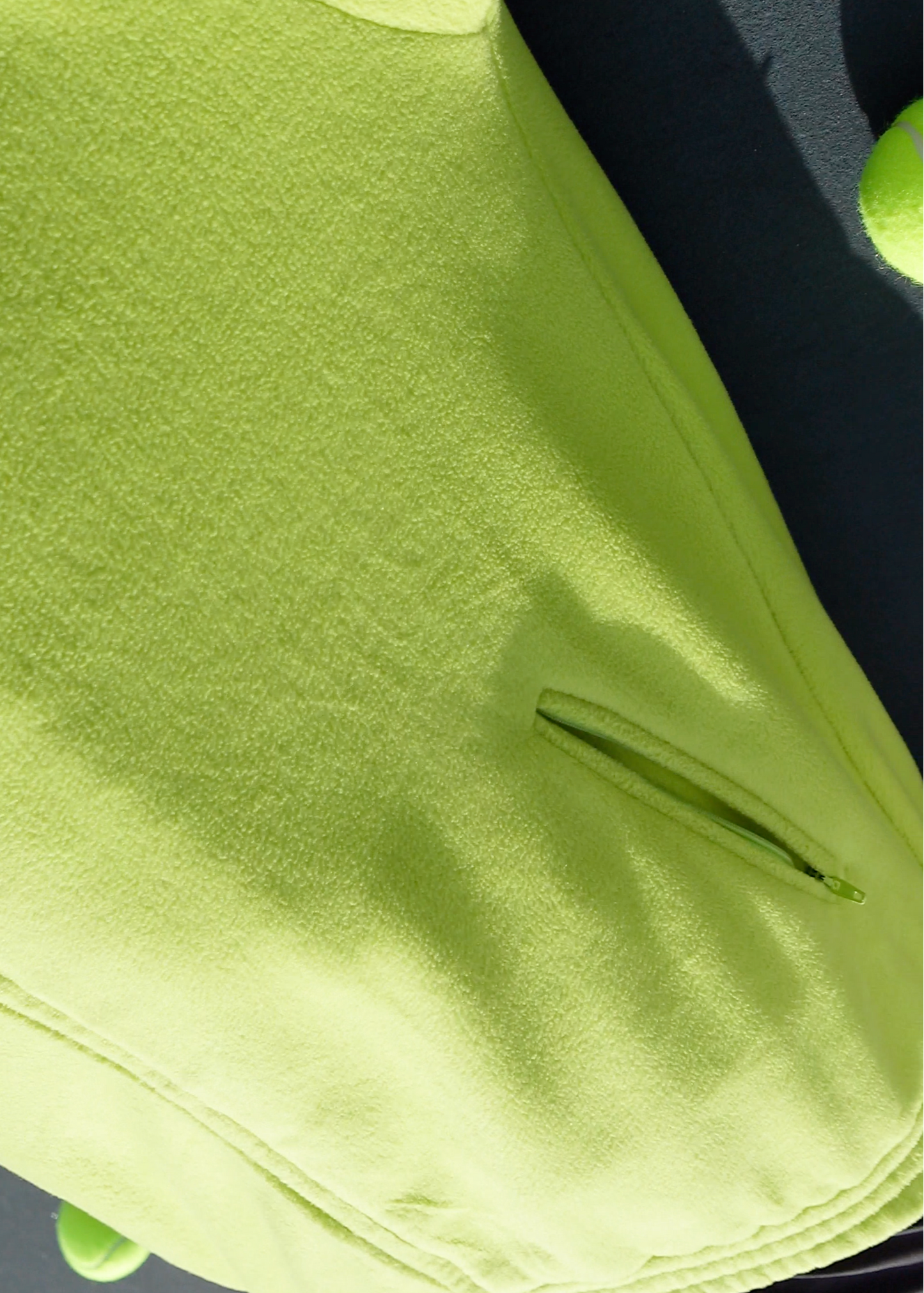 Lime Green Tennis Fleece Zip-up Jacket