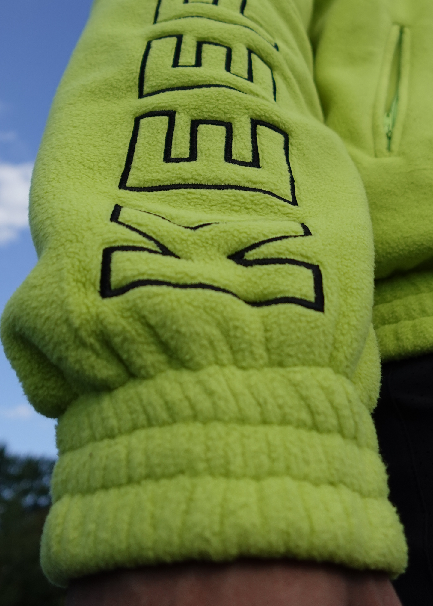 Lime Green Tennis Fleece Zip-up Jacket