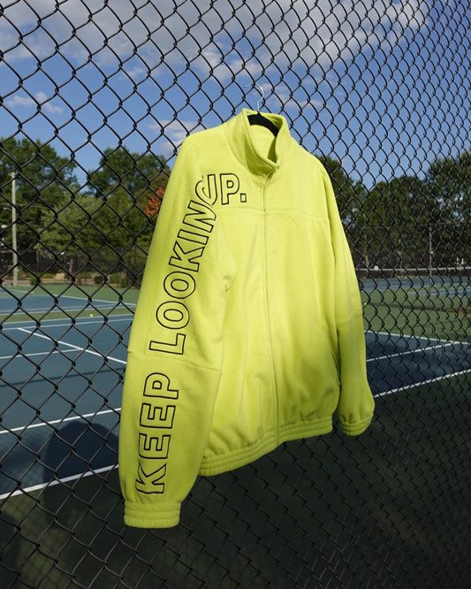 Lime Green Tennis Fleece Zip-up Jacket