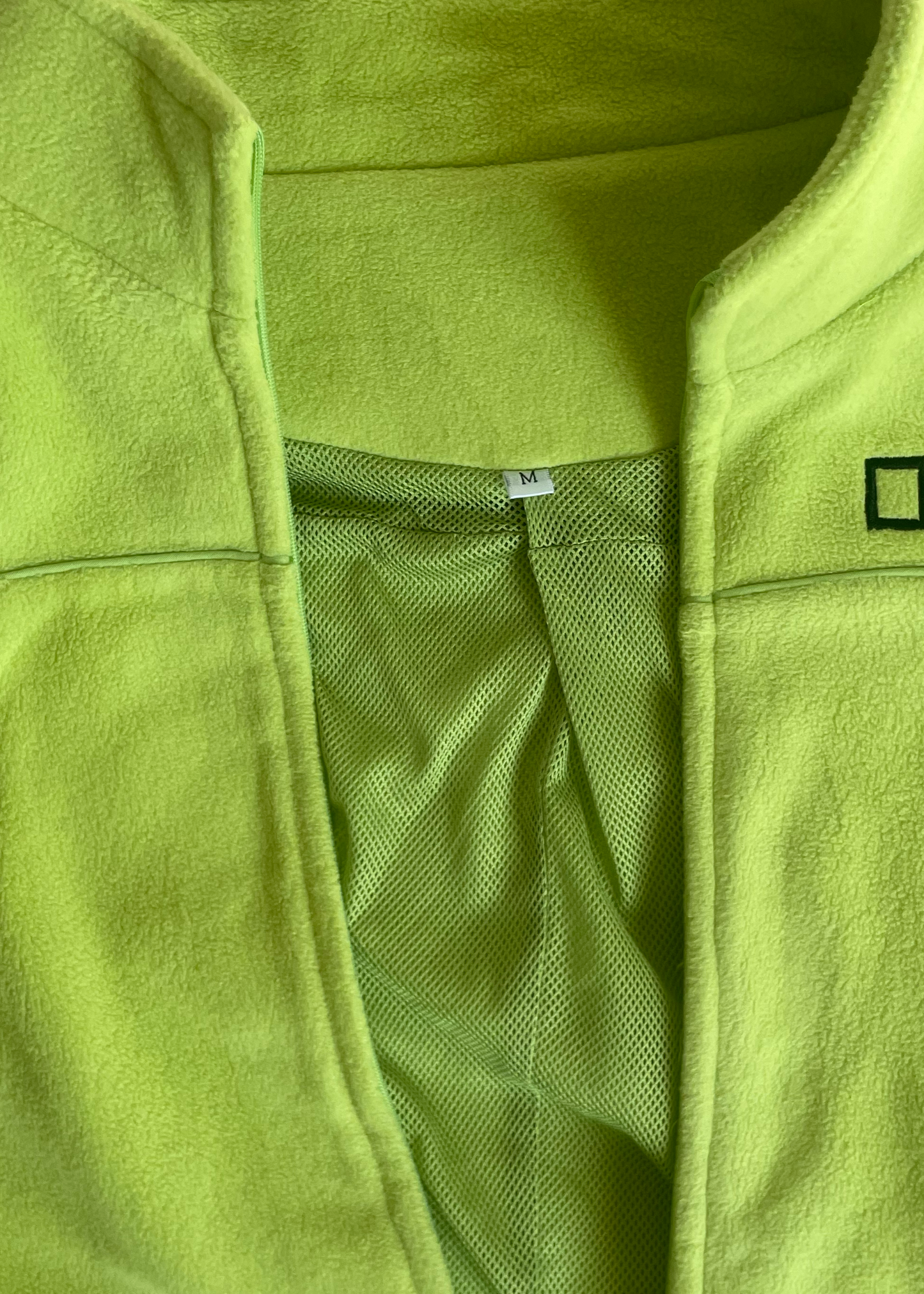 Lime Green Tennis Fleece Zip-up Jacket